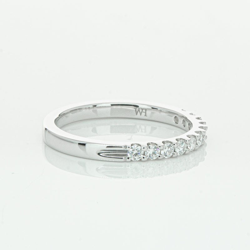 14ct White Gold Diamond Luna Band-Ring-Walker & Hall