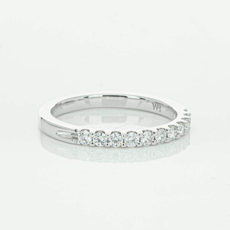14ct White Gold Diamond Luna Band-Ring-Walker & Hall