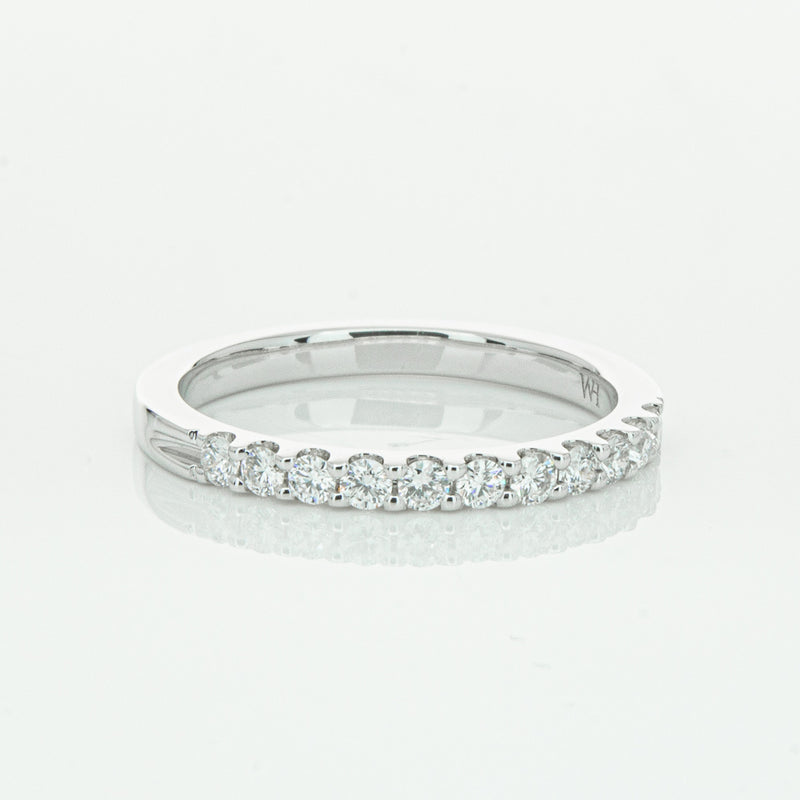 14ct White Gold Diamond Luna Band-Ring-Walker & Hall