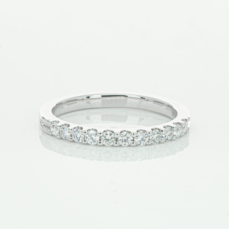 14ct White Gold Diamond Luna Band-Ring-Walker & Hall