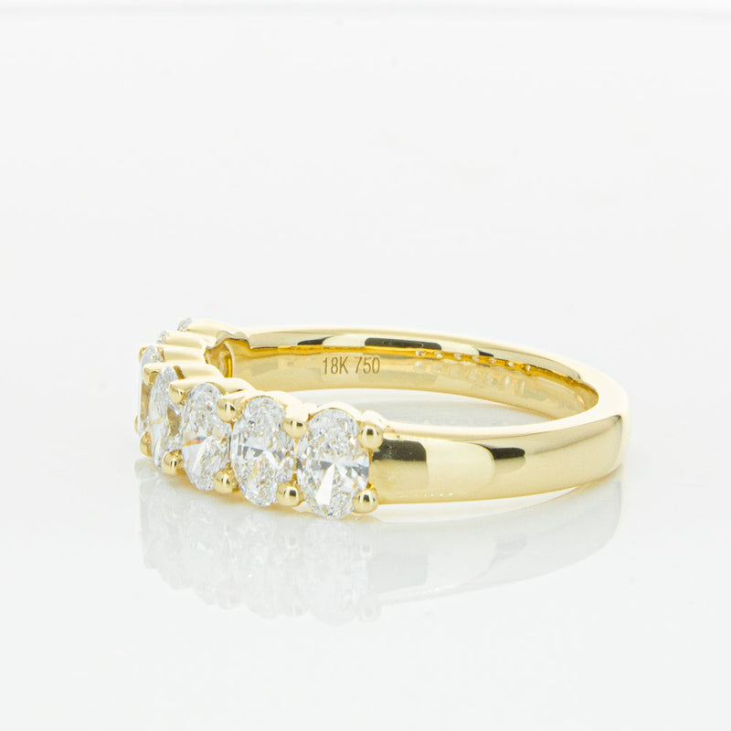 18ct Yellow Gold 1.31ct Oval Cut Diamond Panorama Ring-Ring-Walker & Hall