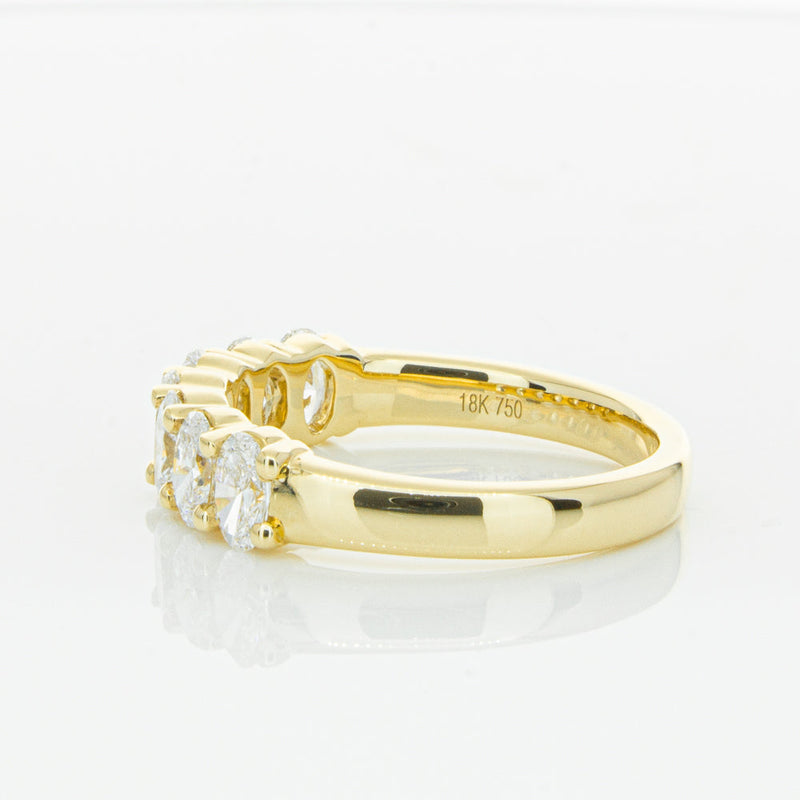 18ct Yellow Gold 1.31ct Oval Cut Diamond Panorama Ring-Ring-Walker & Hall