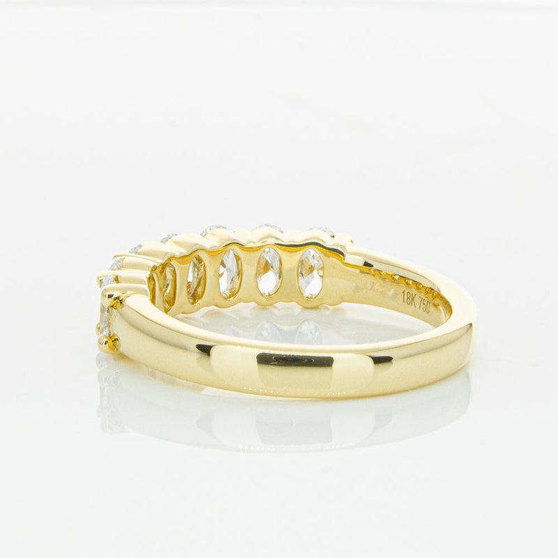 18ct Yellow Gold 1.31ct Oval Cut Diamond Panorama Ring-Ring-Walker & Hall