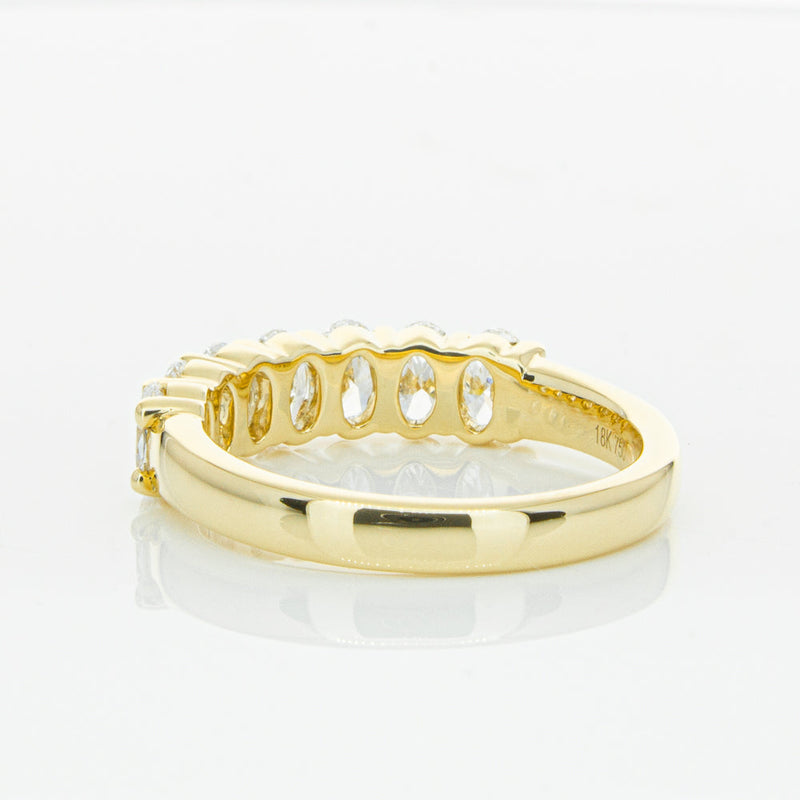 18ct Yellow Gold 1.31ct Oval Cut Diamond Panorama Ring-Ring-Walker & Hall