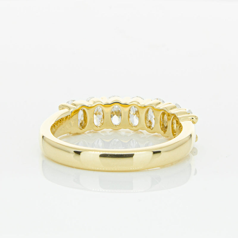 18ct Yellow Gold 1.31ct Oval Cut Diamond Panorama Ring-Ring-Walker & Hall