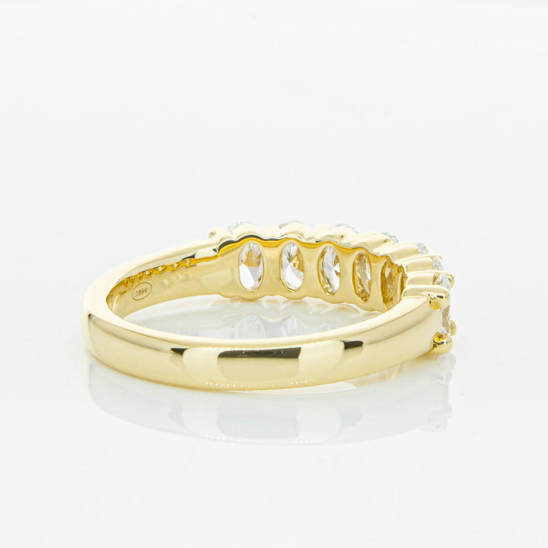 18ct Yellow Gold 1.31ct Oval Cut Diamond Panorama Ring-Ring-Walker & Hall