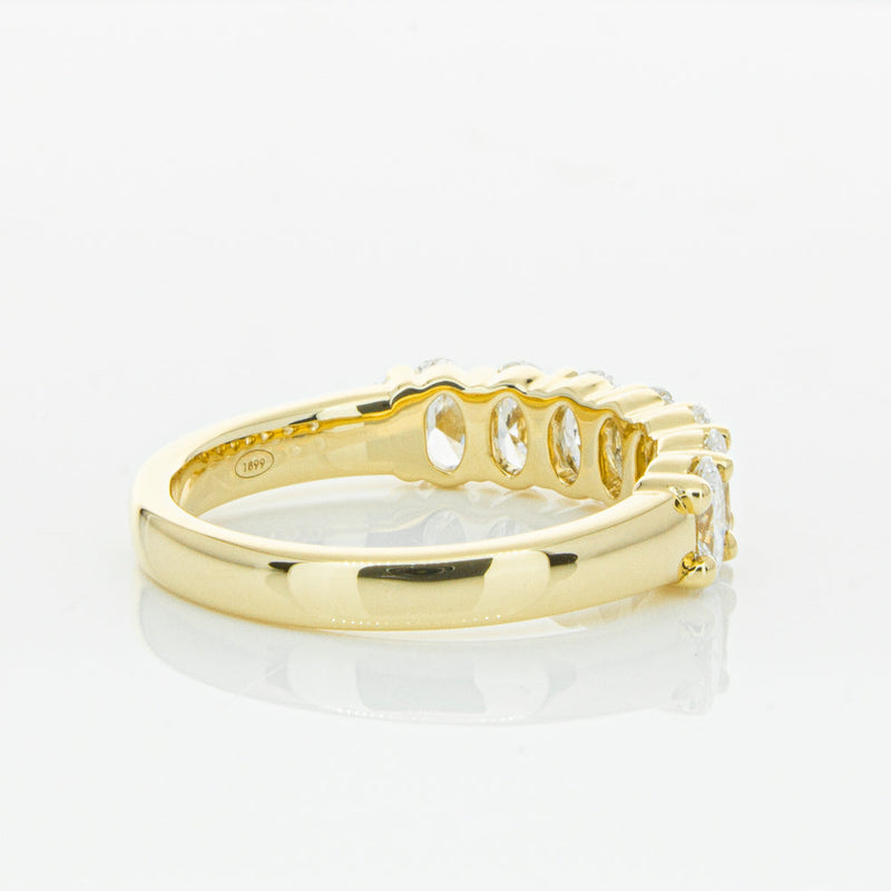 18ct Yellow Gold 1.31ct Oval Cut Diamond Panorama Ring-Ring-Walker & Hall