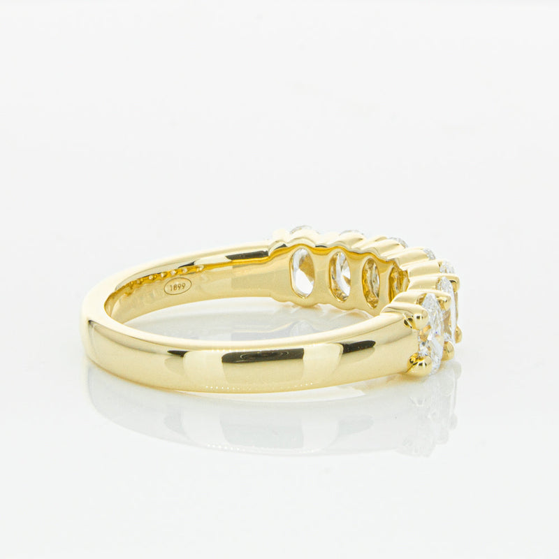 18ct Yellow Gold 1.31ct Oval Cut Diamond Panorama Ring-Ring-Walker & Hall