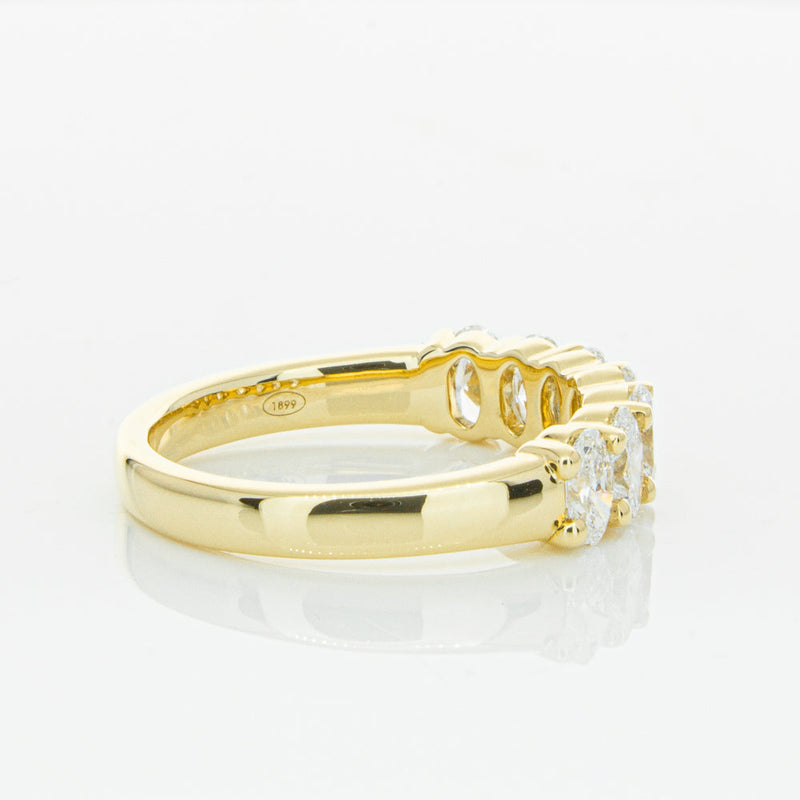 18ct Yellow Gold 1.31ct Oval Cut Diamond Panorama Ring-Ring-Walker & Hall