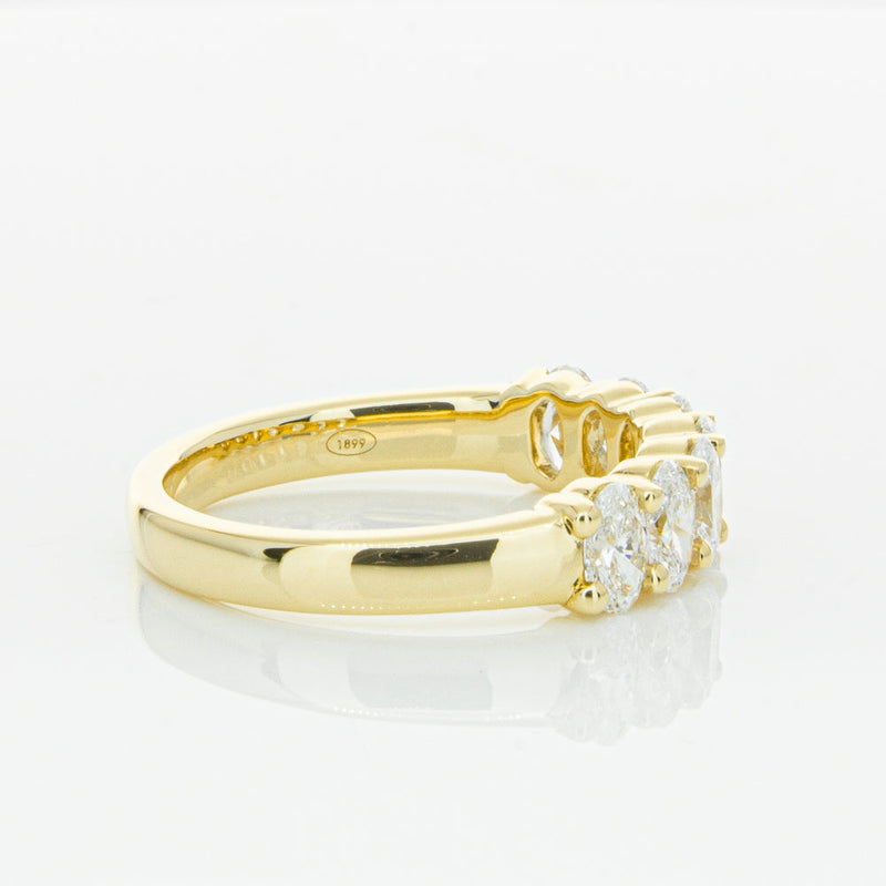 18ct Yellow Gold 1.31ct Oval Cut Diamond Panorama Ring-Ring-Walker & Hall