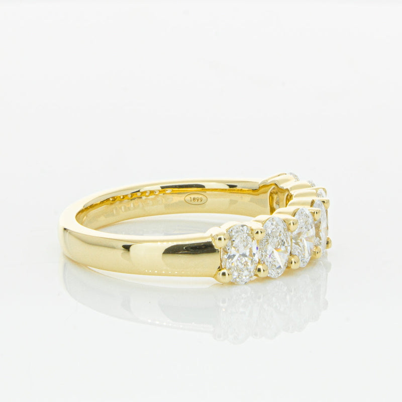 18ct Yellow Gold 1.31ct Oval Cut Diamond Panorama Ring-Ring-Walker & Hall