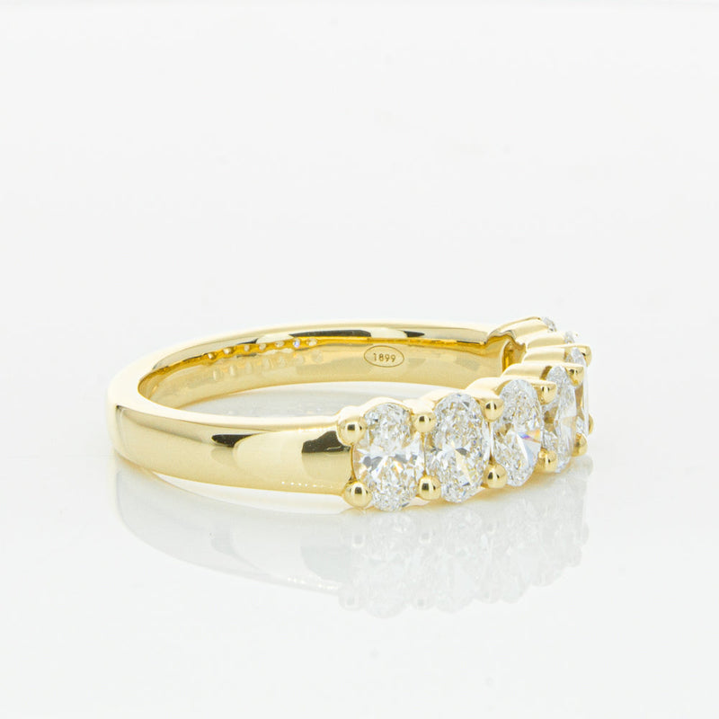 18ct Yellow Gold 1.31ct Oval Cut Diamond Panorama Ring-Ring-Walker & Hall