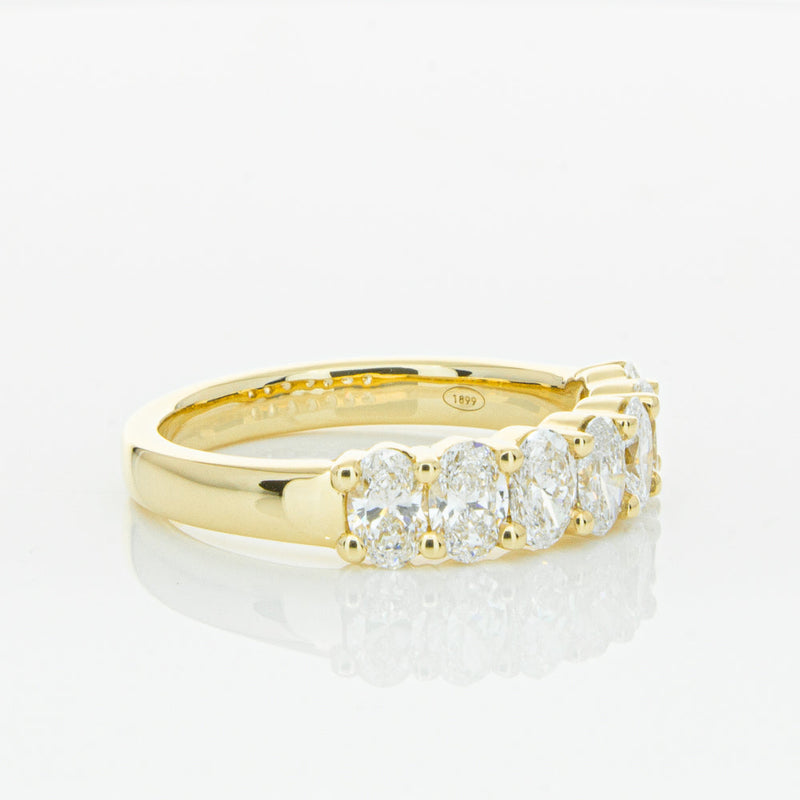 18ct Yellow Gold 1.31ct Oval Cut Diamond Panorama Ring-Ring-Walker & Hall