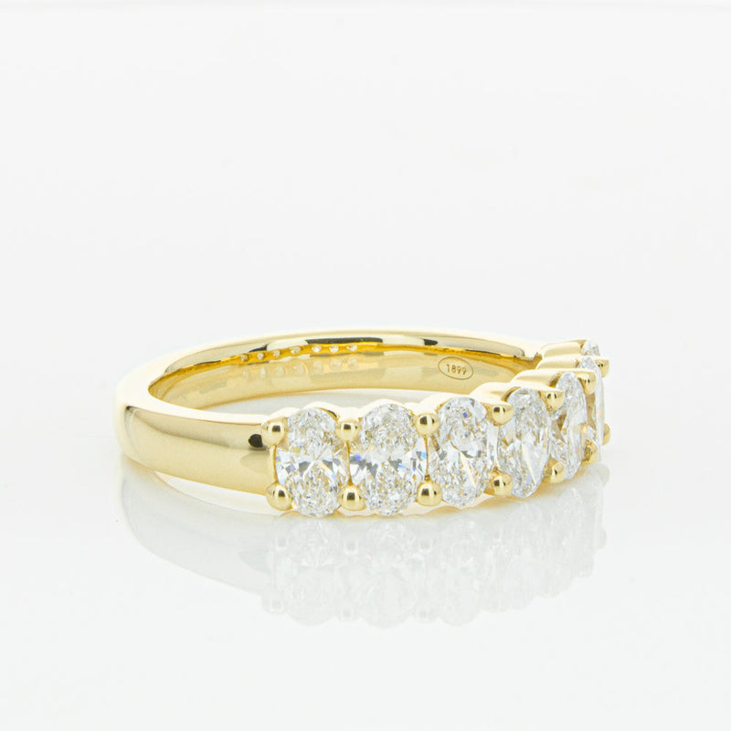 18ct Yellow Gold 1.31ct Oval Cut Diamond Panorama Ring-Ring-Walker & Hall