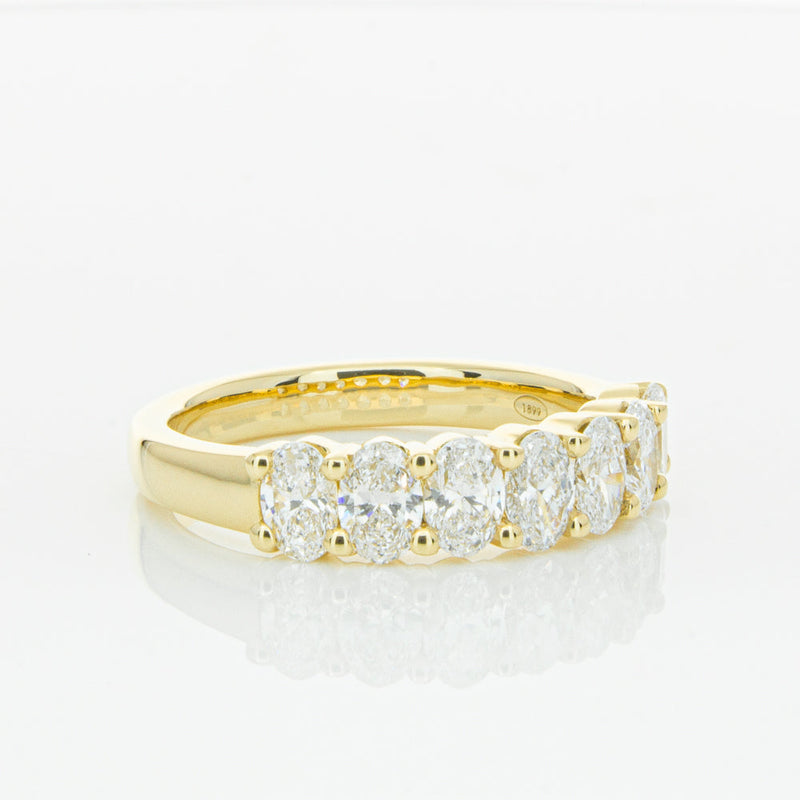 18ct Yellow Gold 1.31ct Oval Cut Diamond Panorama Ring-Ring-Walker & Hall