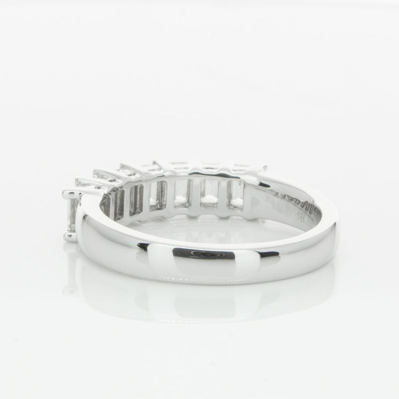 18ct White Gold 1.35ct Emerald Cut Diamond Asra Ring-Ring-Walker & Hall