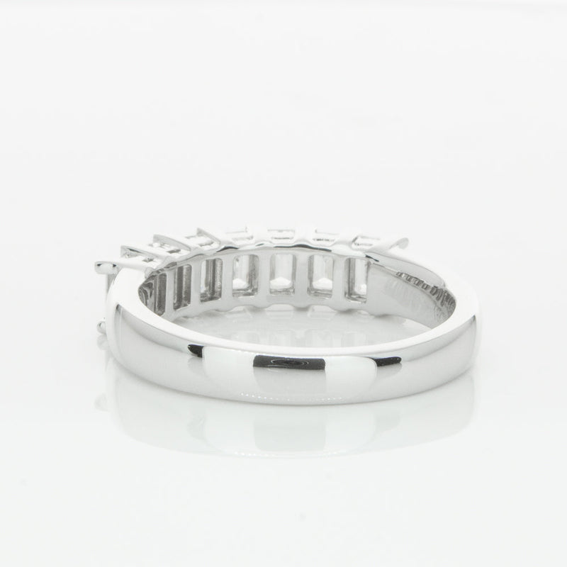 18ct White Gold 1.30ct Emerald Cut Diamond Asra Ring-Ring-Walker & Hall