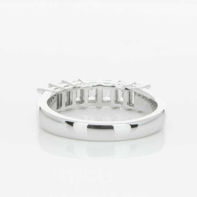 18ct White Gold 1.30ct Emerald Cut Diamond Asra Ring-Ring-Walker & Hall