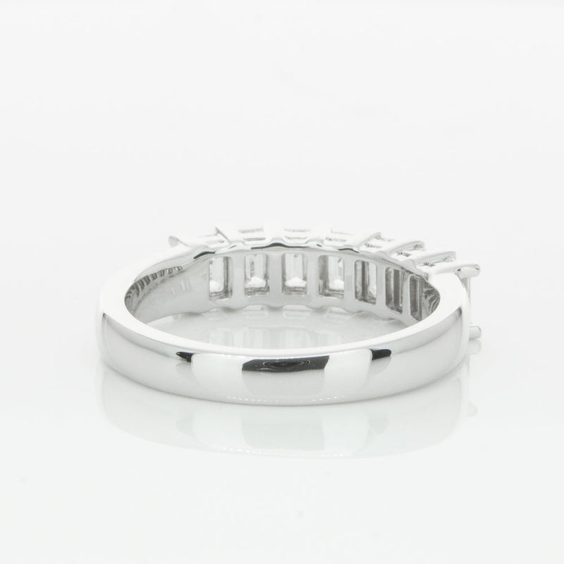 18ct White Gold 1.35ct Emerald Cut Diamond Asra Ring-Ring-Walker & Hall