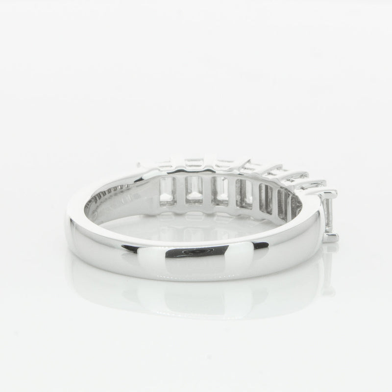 18ct White Gold 1.30ct Emerald Cut Diamond Asra Ring-Ring-Walker & Hall