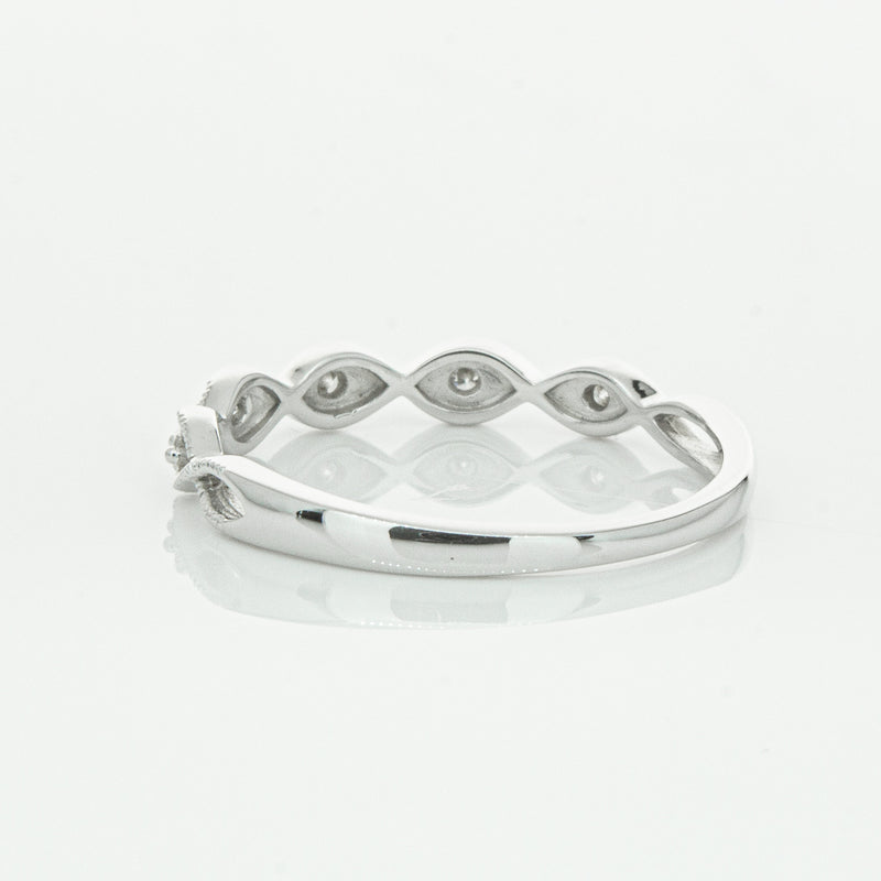 14ct White Gold Diamond Rapunzel Band-Ring-Walker & Hall