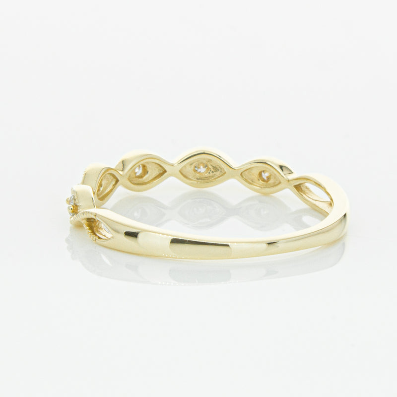 14ct Yellow Gold Diamond Rapunzel Band-Ring-Walker & Hall