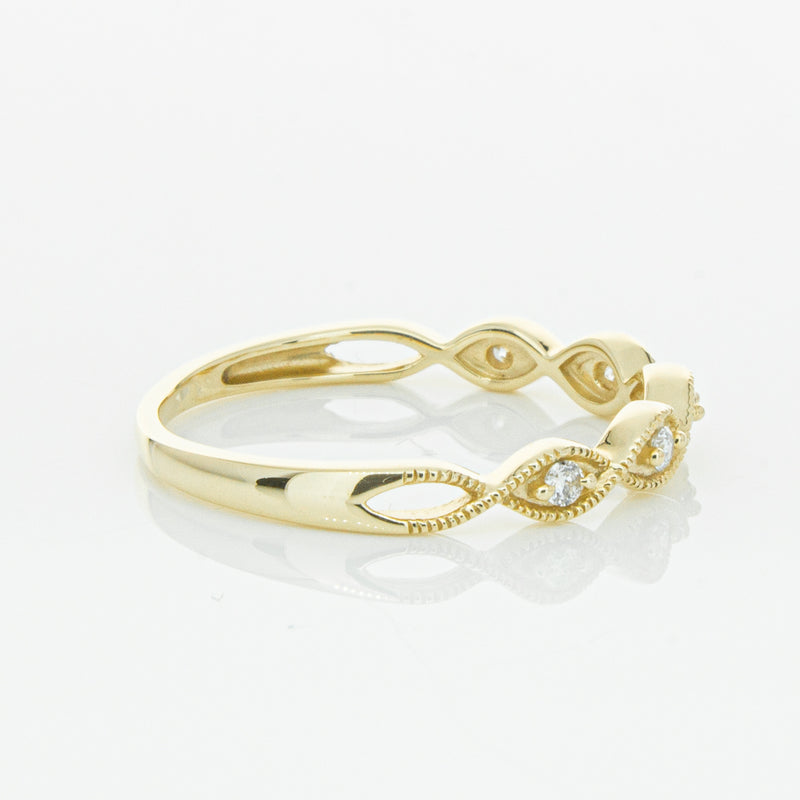 14ct Yellow Gold Diamond Rapunzel Band-Ring-Walker & Hall