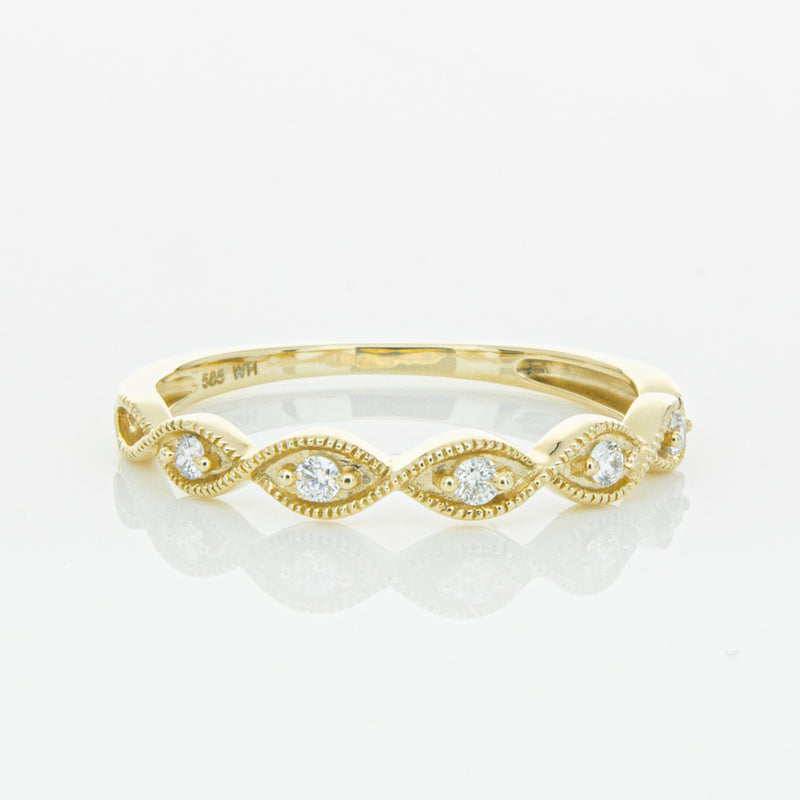 14ct Yellow Gold Diamond Rapunzel Band-Ring-Walker & Hall