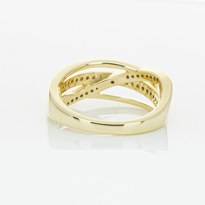 14ct Yellow Gold Diamond Nevaeh Band-Ring-Walker & Hall