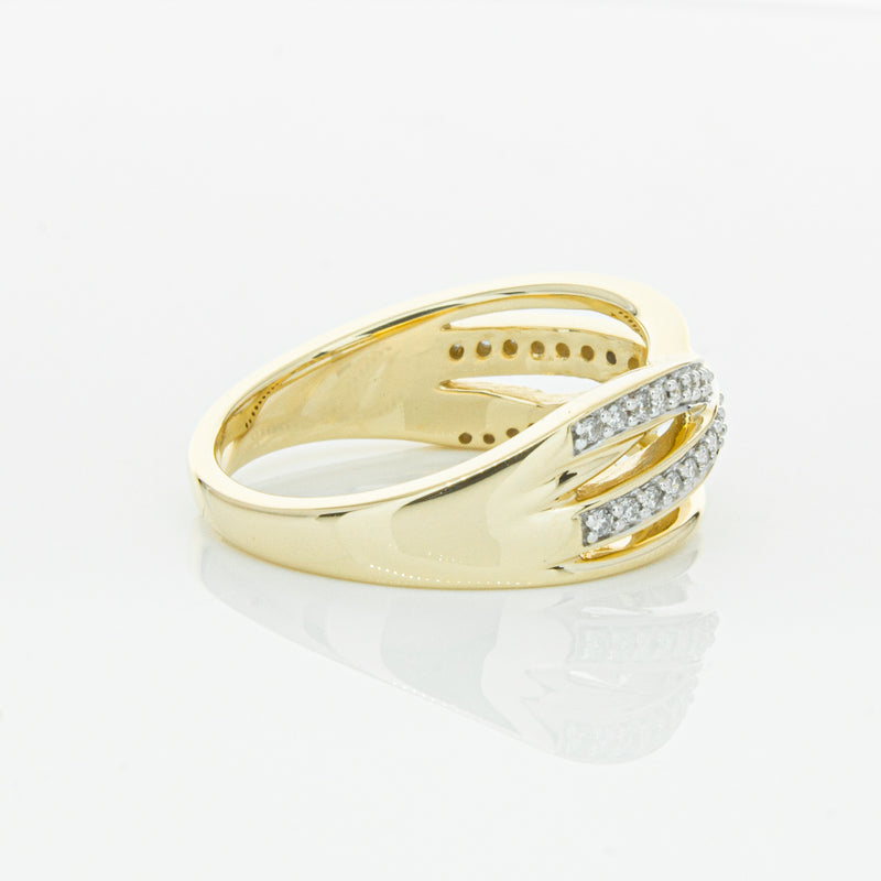 14ct Yellow Gold Diamond Nevaeh Band-Ring-Walker & Hall