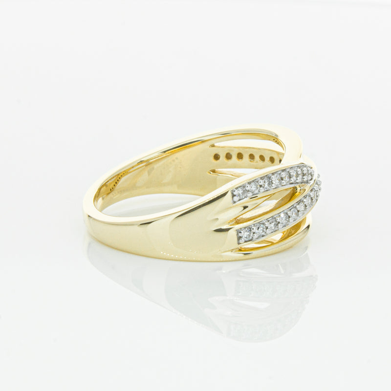 14ct Yellow Gold Diamond Nevaeh Band-Ring-Walker & Hall