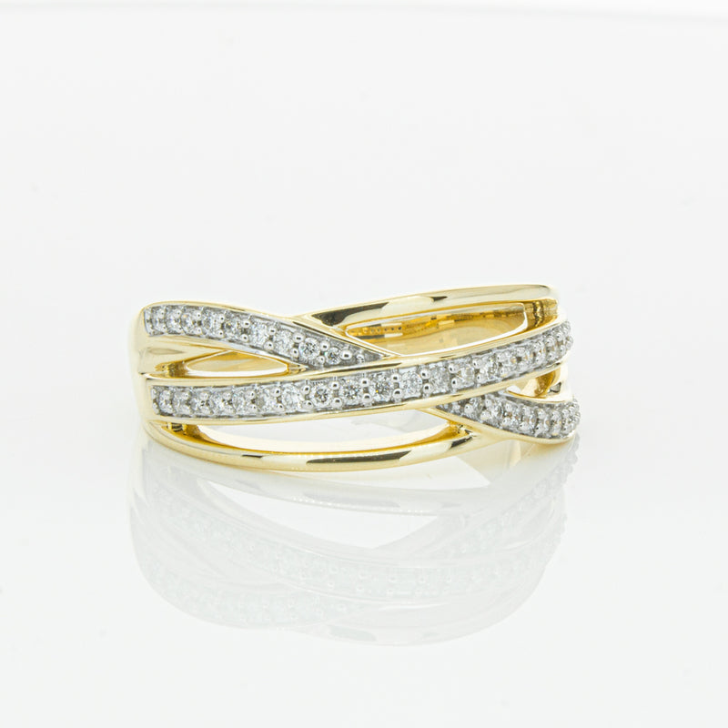 14ct Yellow Gold Diamond Nevaeh Band-Ring-Walker & Hall