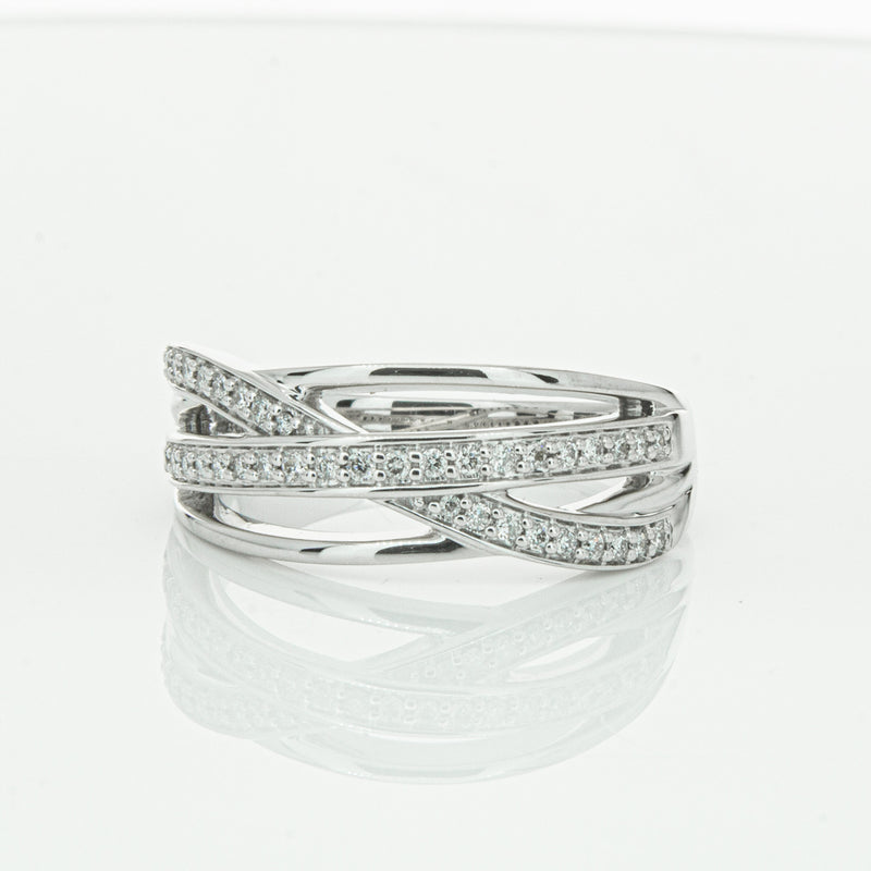 14ct White Gold Diamond Nevaeh Band-Ring-Walker & Hall