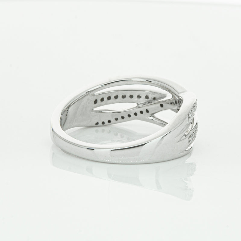 14ct White Gold Diamond Nevaeh Band-Ring-Walker & Hall