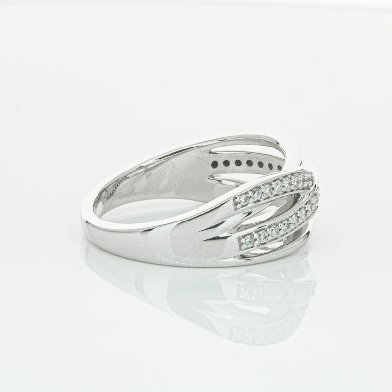 14ct White Gold Diamond Nevaeh Band-Ring-Walker & Hall