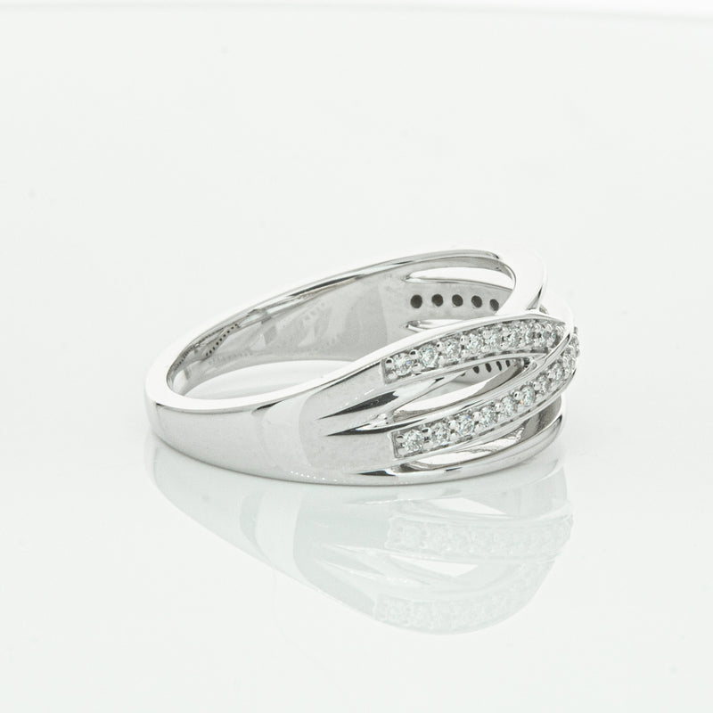 14ct White Gold Diamond Nevaeh Band-Ring-Walker & Hall