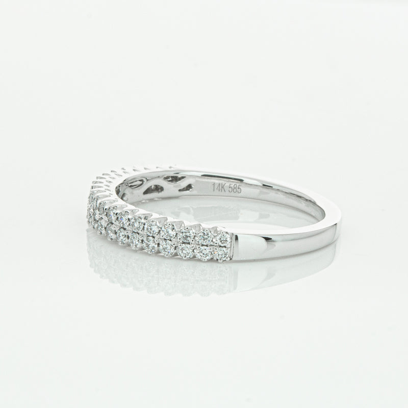 14ct White Gold Diamond Lumiere Band-Ring-Walker & Hall