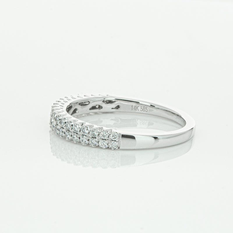 14ct White Gold Diamond Lumiere Band-Ring-Walker & Hall