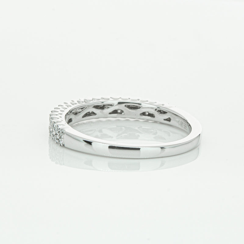 14ct White Gold Diamond Lumiere Band-Ring-Walker & Hall