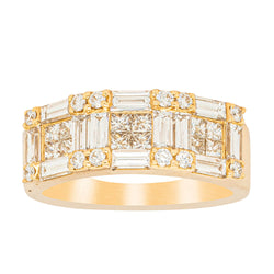 18ct Yellow Gold Quattro Diamond Ring - Ring - Walker & Hall