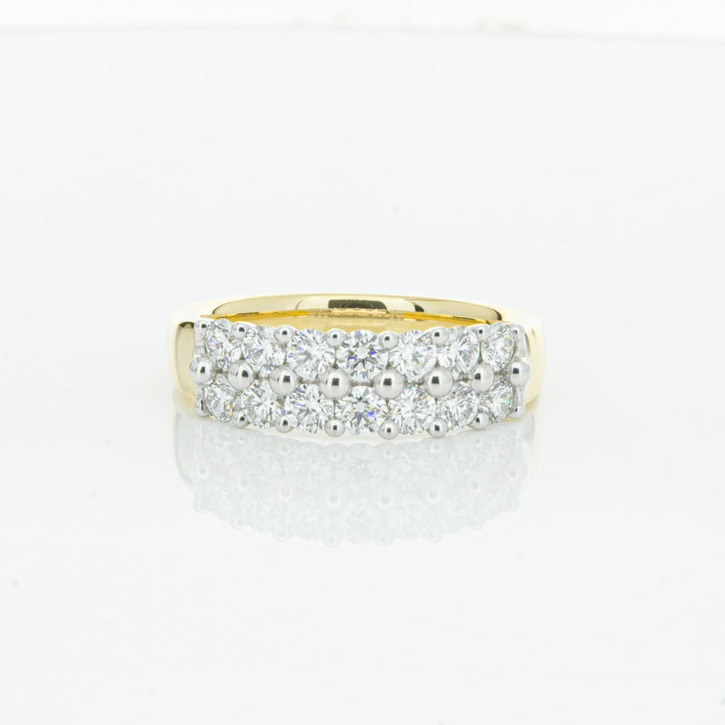 18ct Yellow Gold 1.00ct Diamond Apollo Ring-Ring-Walker & Hall