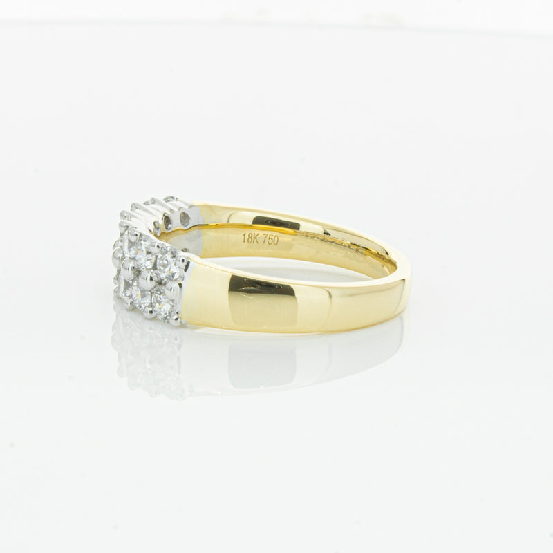 18ct Yellow Gold 1.00ct Diamond Apollo Ring-Ring-Walker & Hall