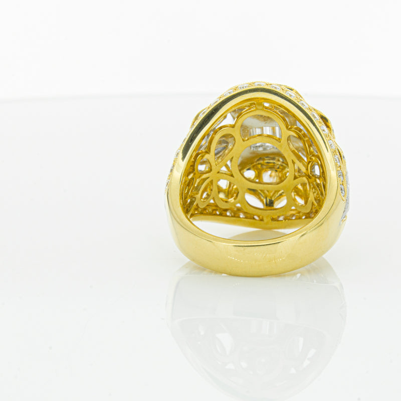 18ct White & Yellow Gold Diamond Dress Ring-Ring-Walker & Hall