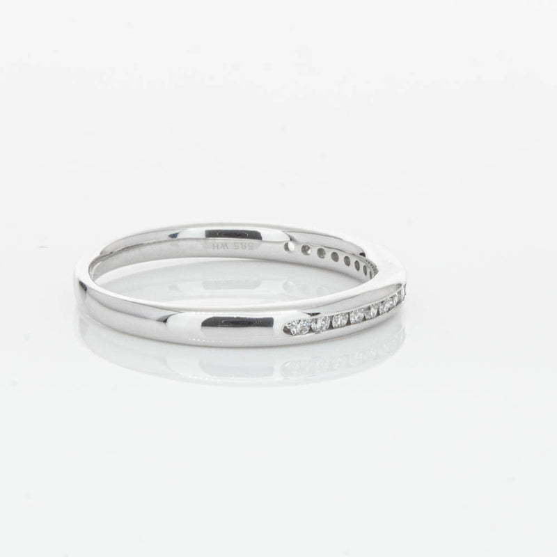 14ct White Gold Diamond Vida Band-Ring-Walker & Hall