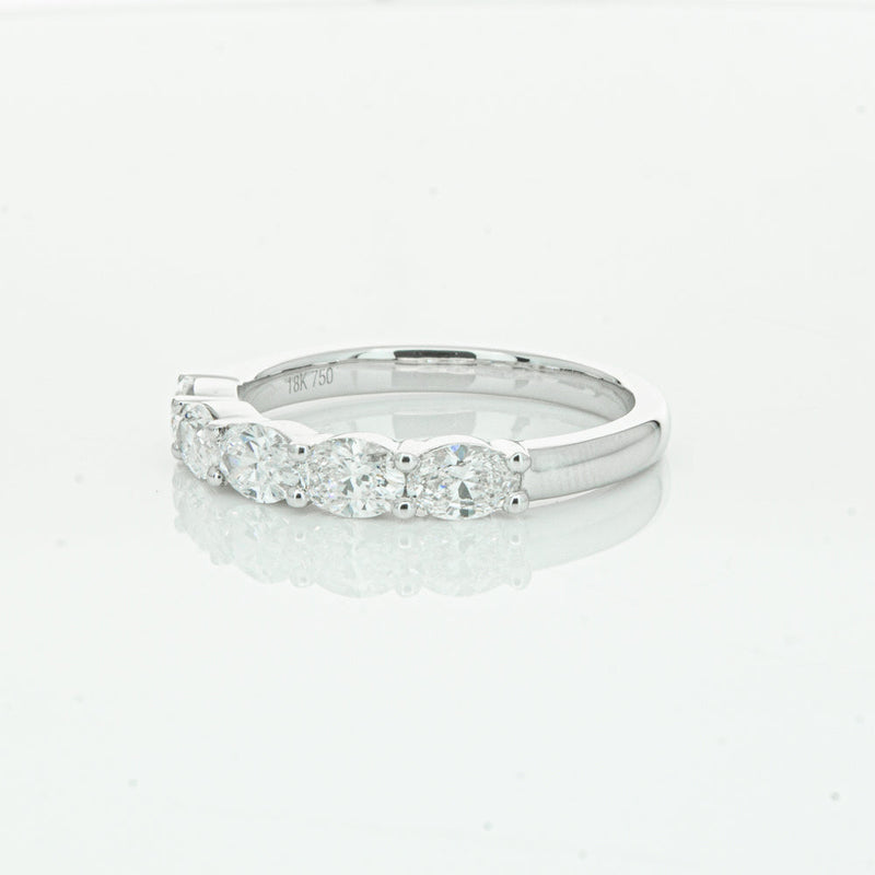 18ct White Gold 1.02ct Oval Cut Diamond Panorama Ring-Ring-Walker & Hall