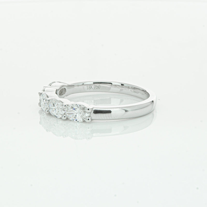 18ct White Gold 1.02ct Oval Cut Diamond Panorama Ring-Ring-Walker & Hall