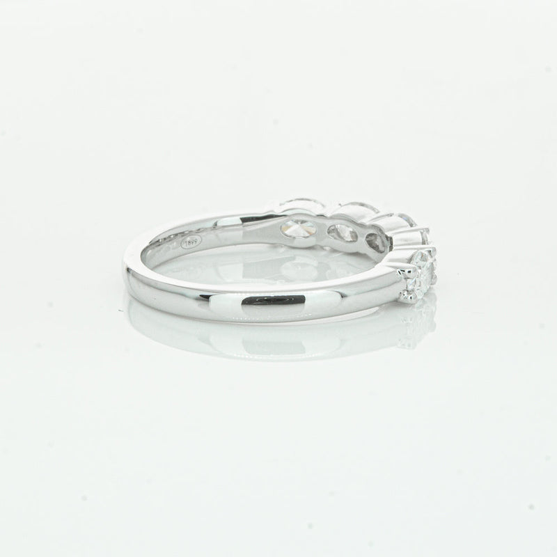 18ct White Gold 1.02ct Oval Cut Diamond Panorama Ring-Ring-Walker & Hall