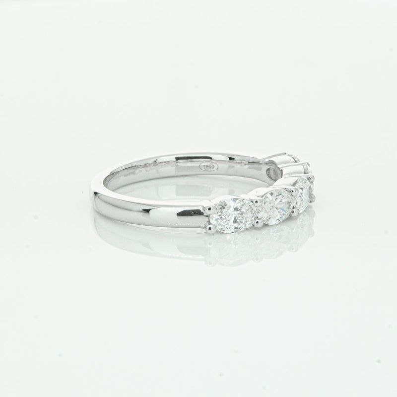 18ct White Gold 1.02ct Oval Cut Diamond Panorama Ring-Ring-Walker & Hall