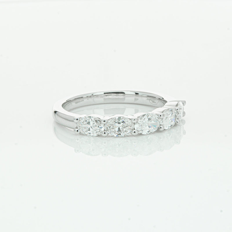 18ct White Gold 1.02ct Oval Cut Diamond Panorama Ring-Ring-Walker & Hall