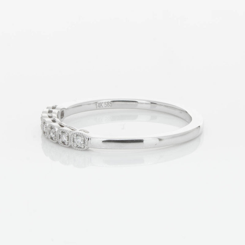 14ct White Gold Diamond Cushla Band-Ring-Walker & Hall